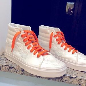 White Vans Skateboard Shoe High Top